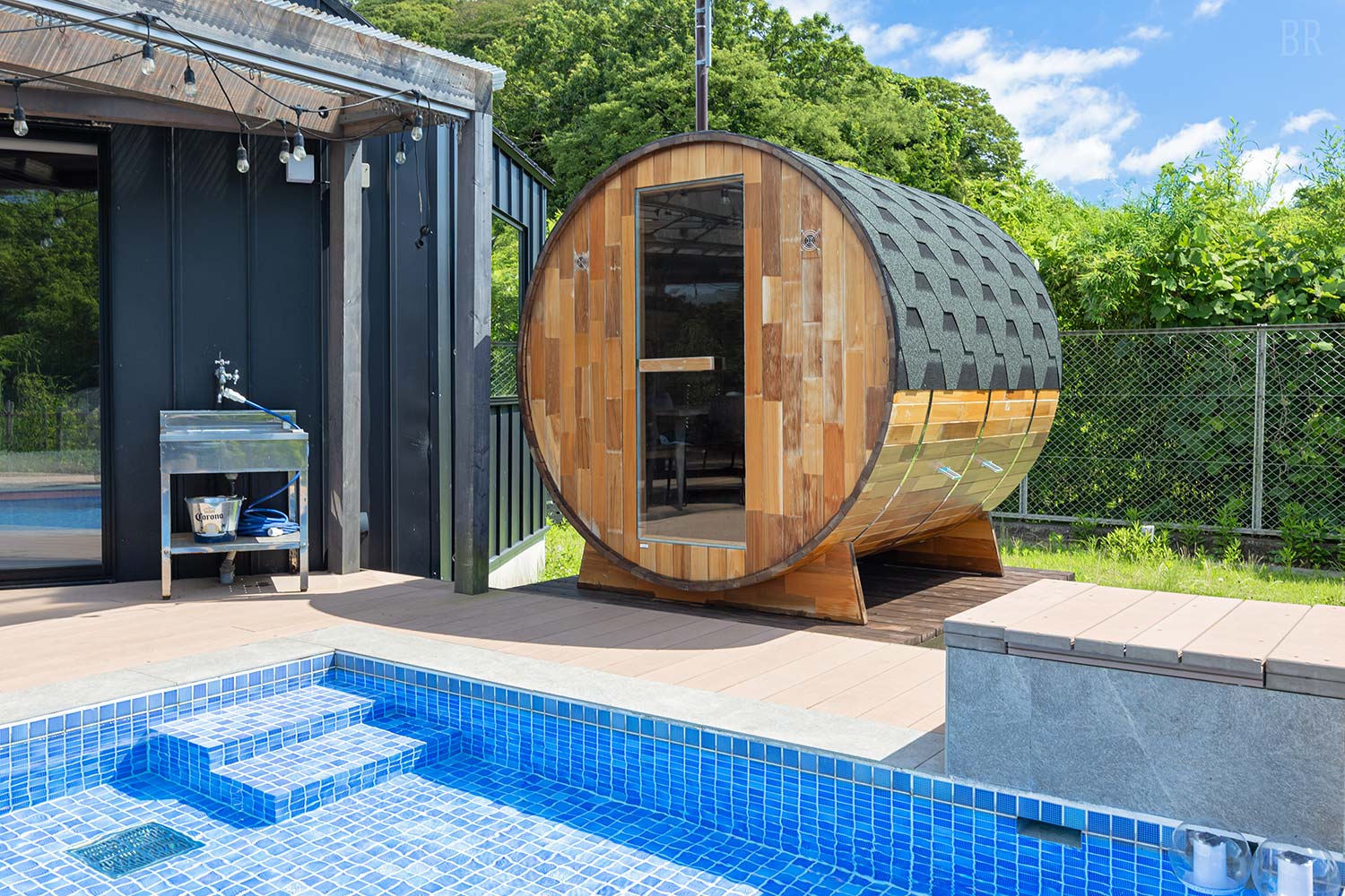 客室プライベートバレルサウナ SAUNA GREEN BARREL